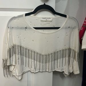 Emma & Sam (LF) rhinestone cropped tee